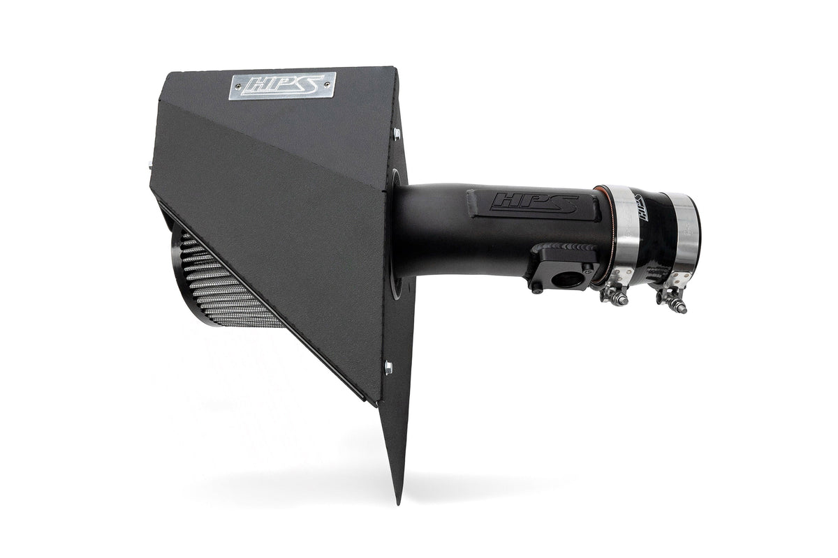 HPS Shortram Air Intake Heat Shield Kit for 08-14 Subaru Impreza WRX STI 2.5L Turbo GE GH GV GR SKU 827-778WB, wrinkle black product view