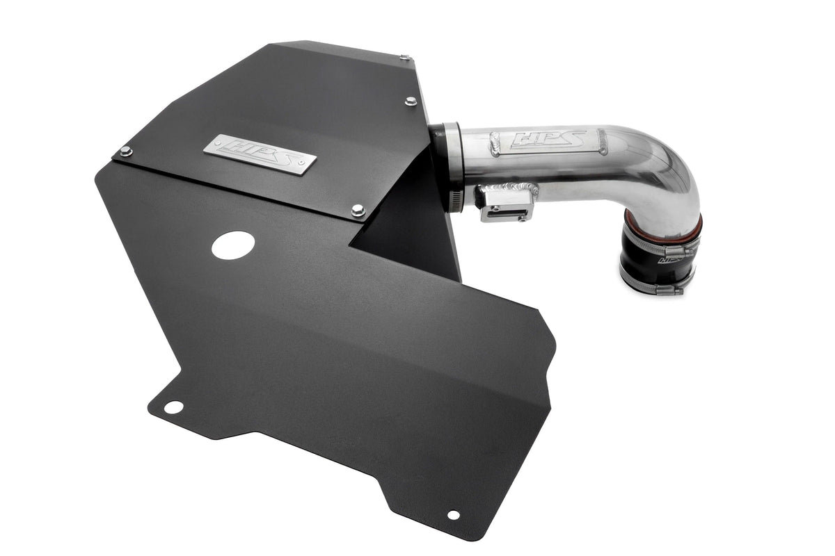 HPS Shortram Air Intake Kit with Heat Shield for Toyota 25+ 4Runner (N500) / 24+ Tacoma (N400) 2.4L Turbo SKU 827-779P, polished product view