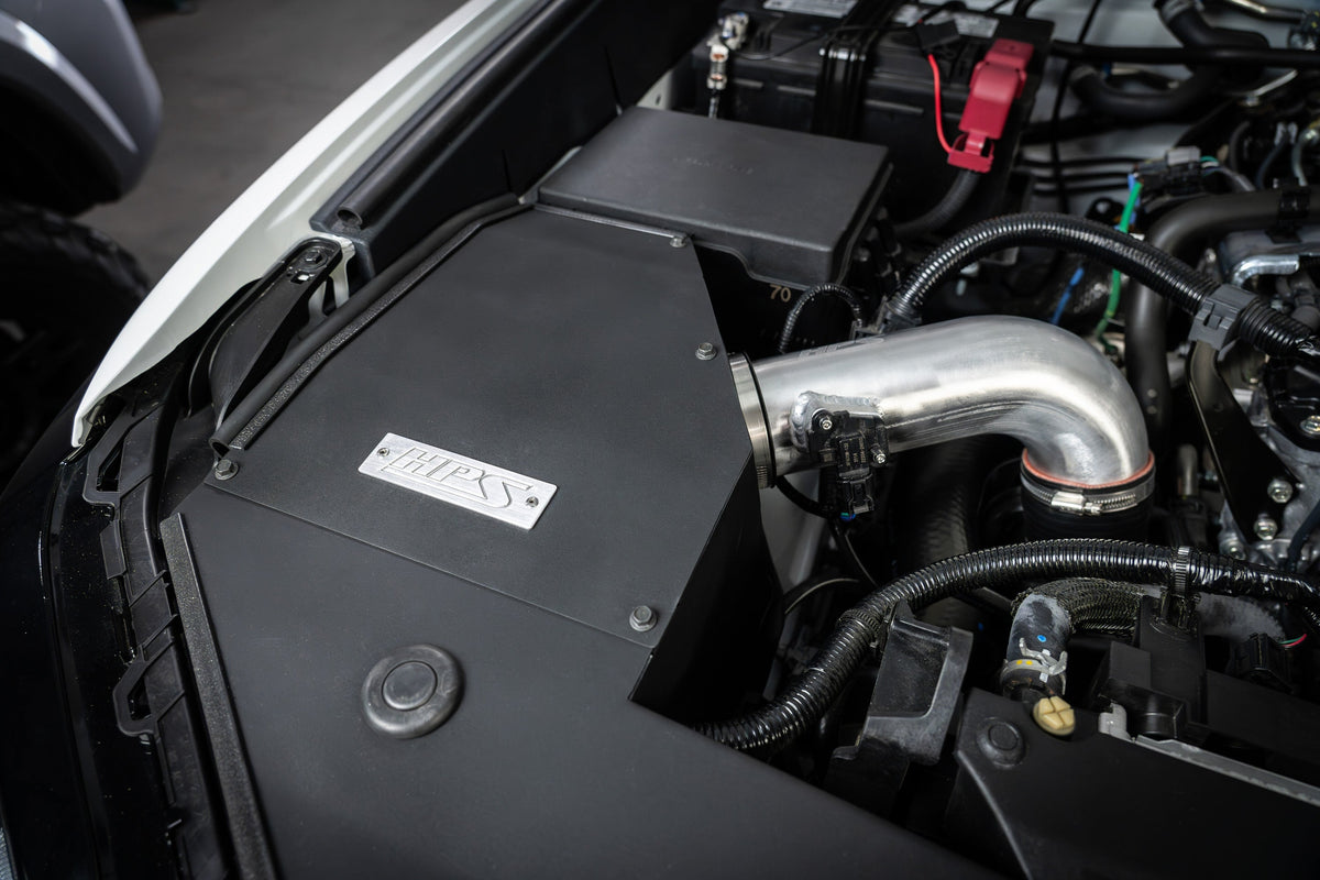 HPS 827-779P Polish Shortram Air Intake Kit w/Heat Shield