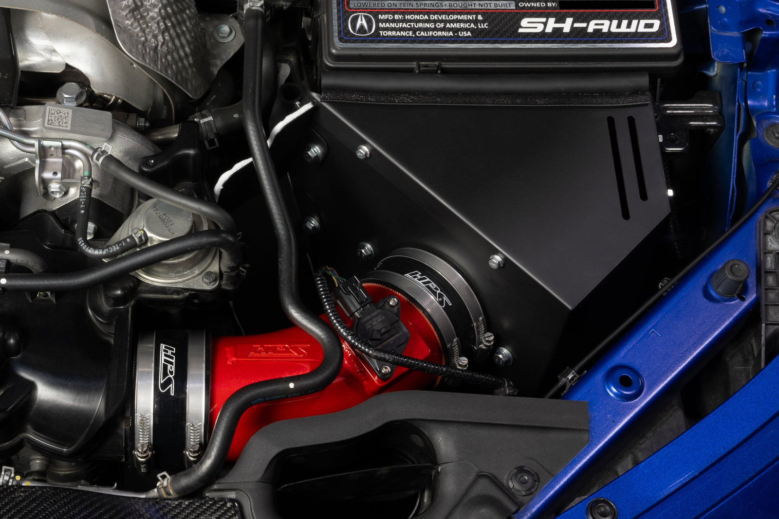 827-783R HPS Red Shortram Air Intake w/Heat Shield For 21-25 Acura TLX Type-S 3.0L Turbo
