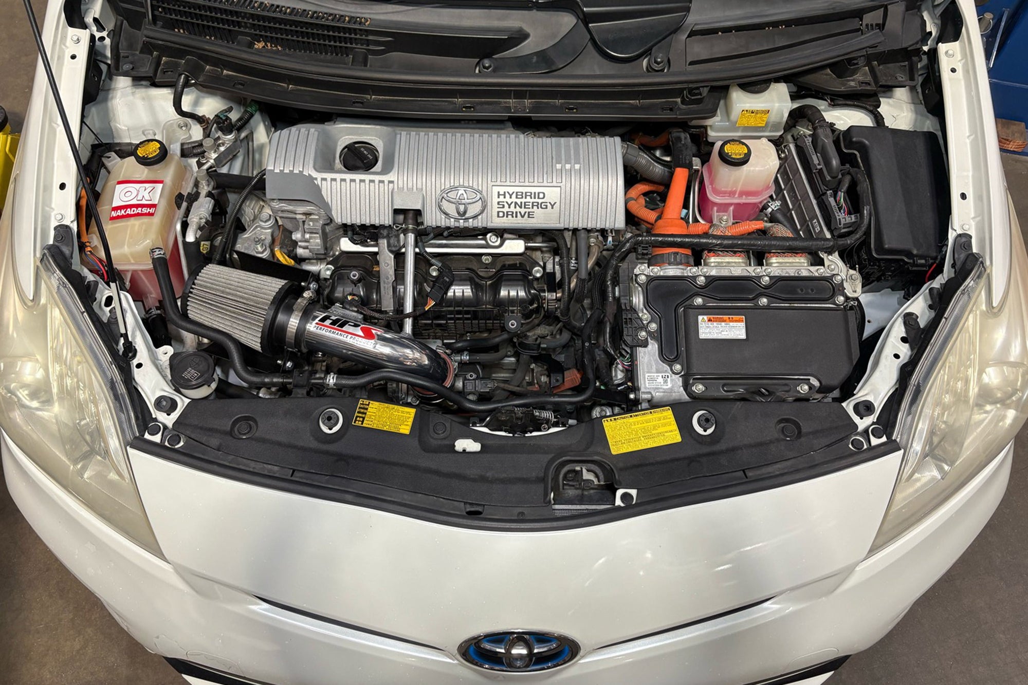 827-784R HPS Red Shortram Air Intake w/Shield For 10-15 Prius/12-17 Prius V 1.8L Hybrid