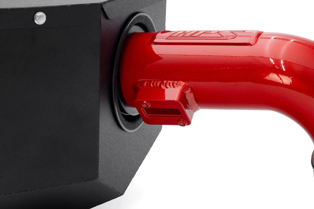 HPS Shortram Air Intake Heat Shield Kit for 24-26 Toyota Land Cruiser 2.4L Turbo J250 SKU 827-786R, red close-up product detail