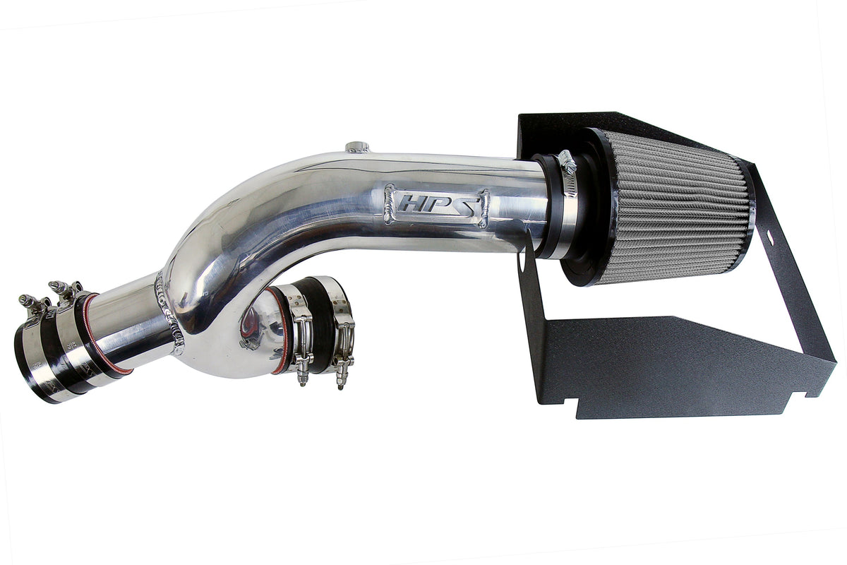 HPS Shortram Air Intake Heat Shield Kit for 17-25 Ford F-150 / Raptor & 18-24 Expedition 3.5L SKU 827-787P, polished product view