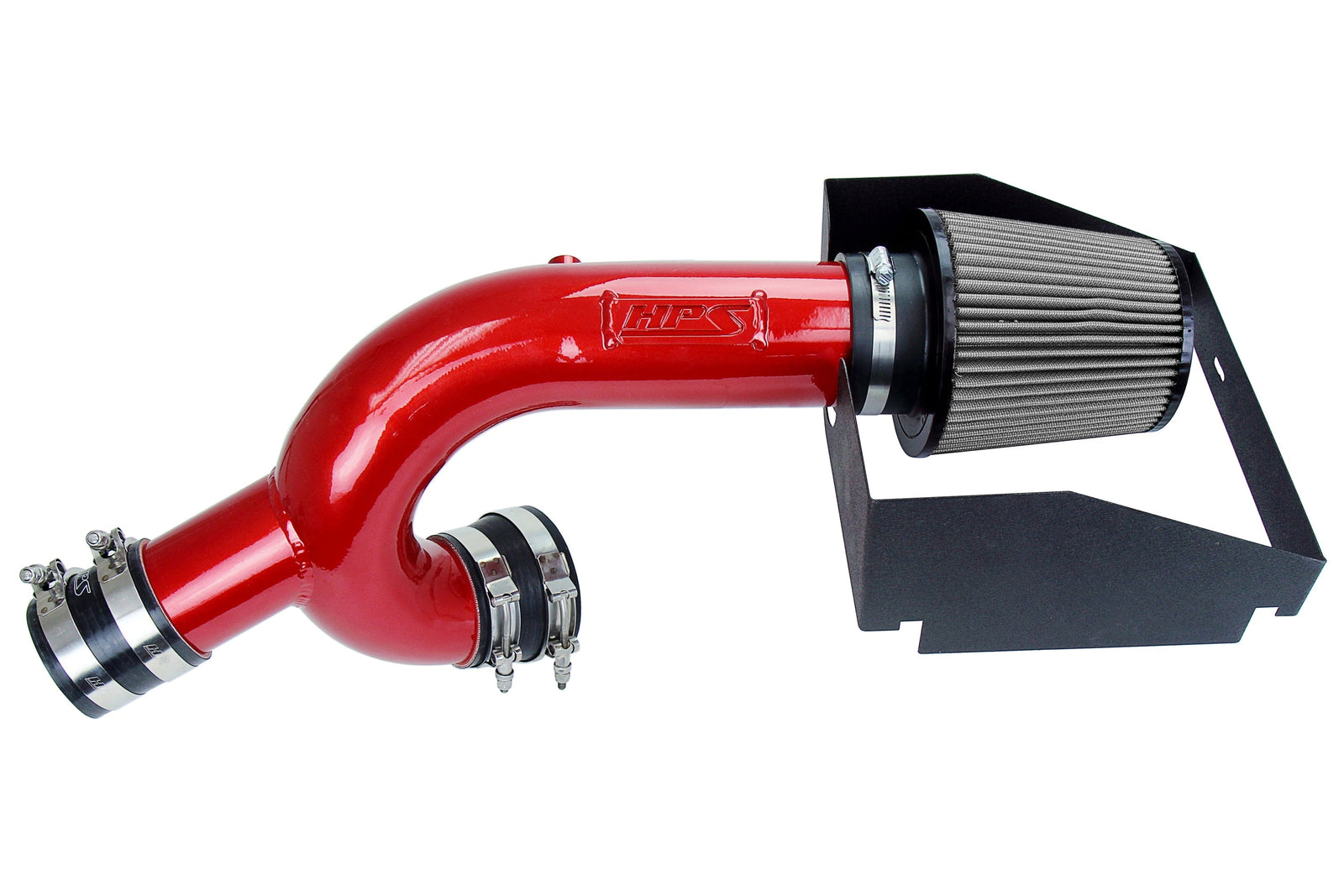 HPS Shortram Air Intake Heat Shield Kit for 17-25 Ford F-150 / Raptor & 18-24 Expedition 3.5L SKU 827-787R, red product view