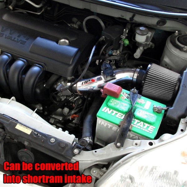 HPS Polish Cold Air Intake Kit with Filter For 03-04 Pontiac Vibe 1.8L Air Intake Systems 837-513P-1