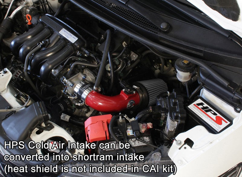 HPS Red Cold Air Intake Kit with Filter For 15-18 Honda Fit 1.5L Manual Trans Air Intake Systems 837-568R