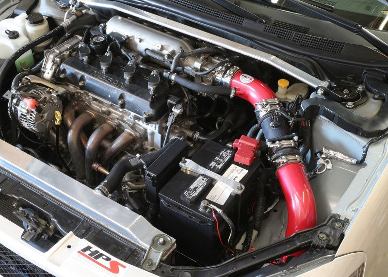 HPS Red Cold Air Intake Kit with Filter For 02-06 Nissan Altima 2.5L 4Cyl Air Intake Systems 837-570R