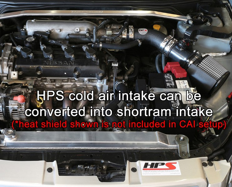 HPS Black Cold Air Intake Kit with Filter For 02-06 Nissan Altima 2.5L 4Cyl Air Intake Systems 837-570WB