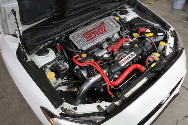 HPS Polish Cold Air Intake Kit with Filter For 15-17 Subaru WRX STI 2.5L Turbo Air Intake Systems 837-573P-1
