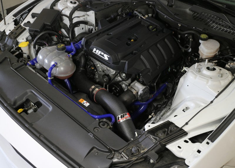 HPS Black Cold Air Intake with Filter For 15-17 Ford Mustang Ecoboost 2.3L Air Intake Systems 837-575WB