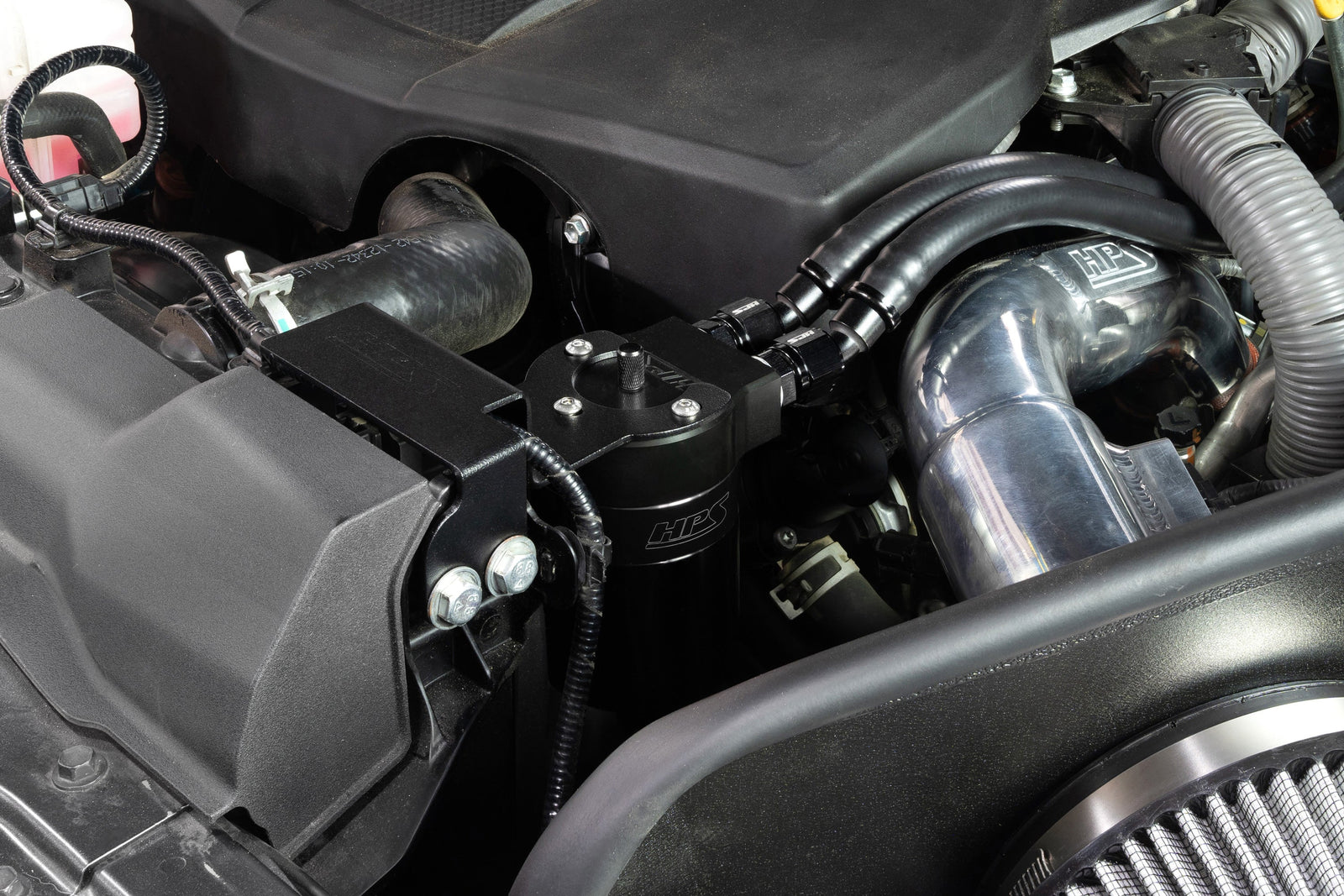 HPS-860-003WB HPS Black 147ML Oil Catch Can Tank Mount Bracket For 23+ Sequoia / 22+ Tundra