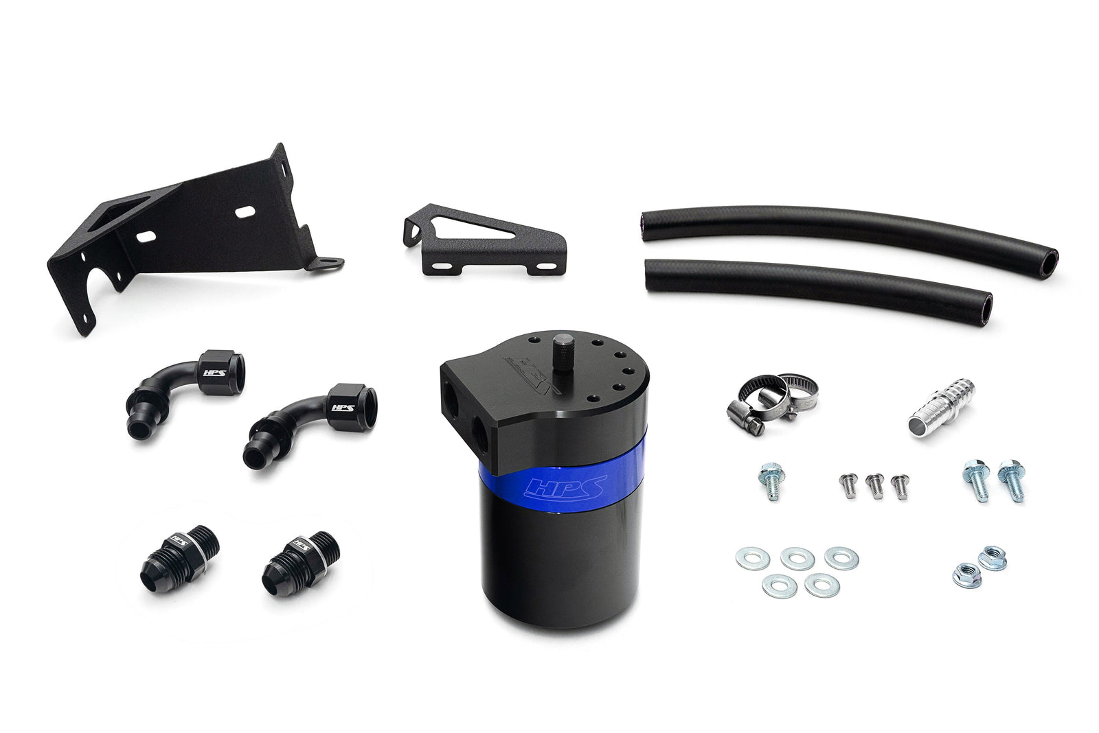 HPS-860-005BL HPS Blue 147ML Oil Catch Can Tank Mount Bracket For 10-23 Lexus GX460 4.6L J150
