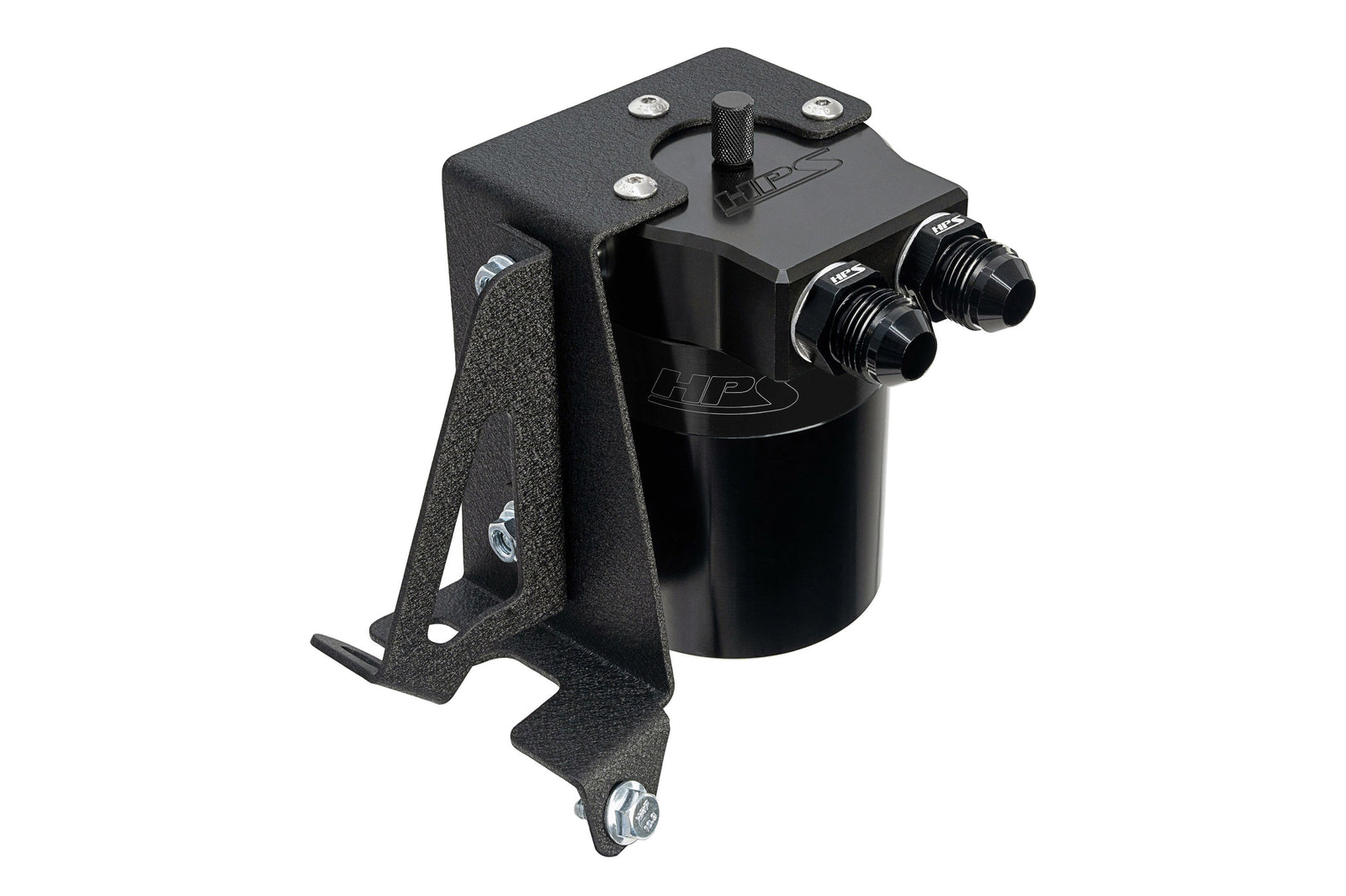 HPS-860-005WB HPS Black 147ML Oil Catch Can Tank Mount Bracket For 10-23 Lexus GX460 4.6L J150