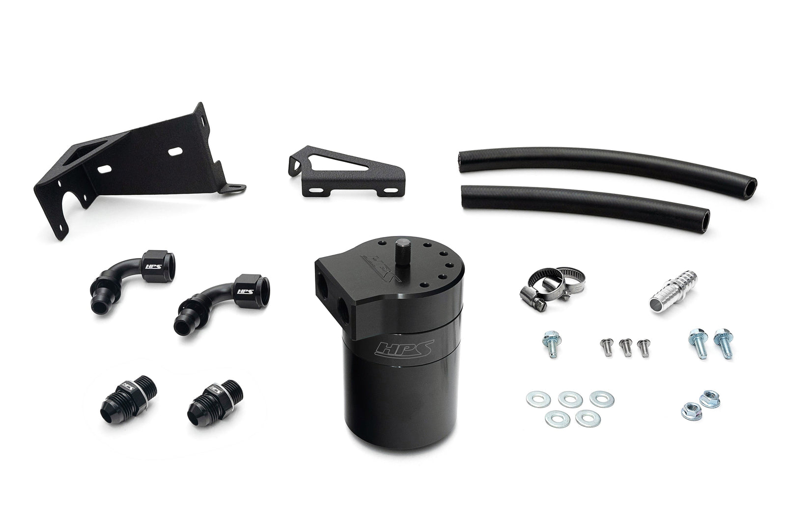 HPS-860-005WB HPS Black 147ML Oil Catch Can Tank Mount Bracket For 10-23 Lexus GX460 4.6L J150