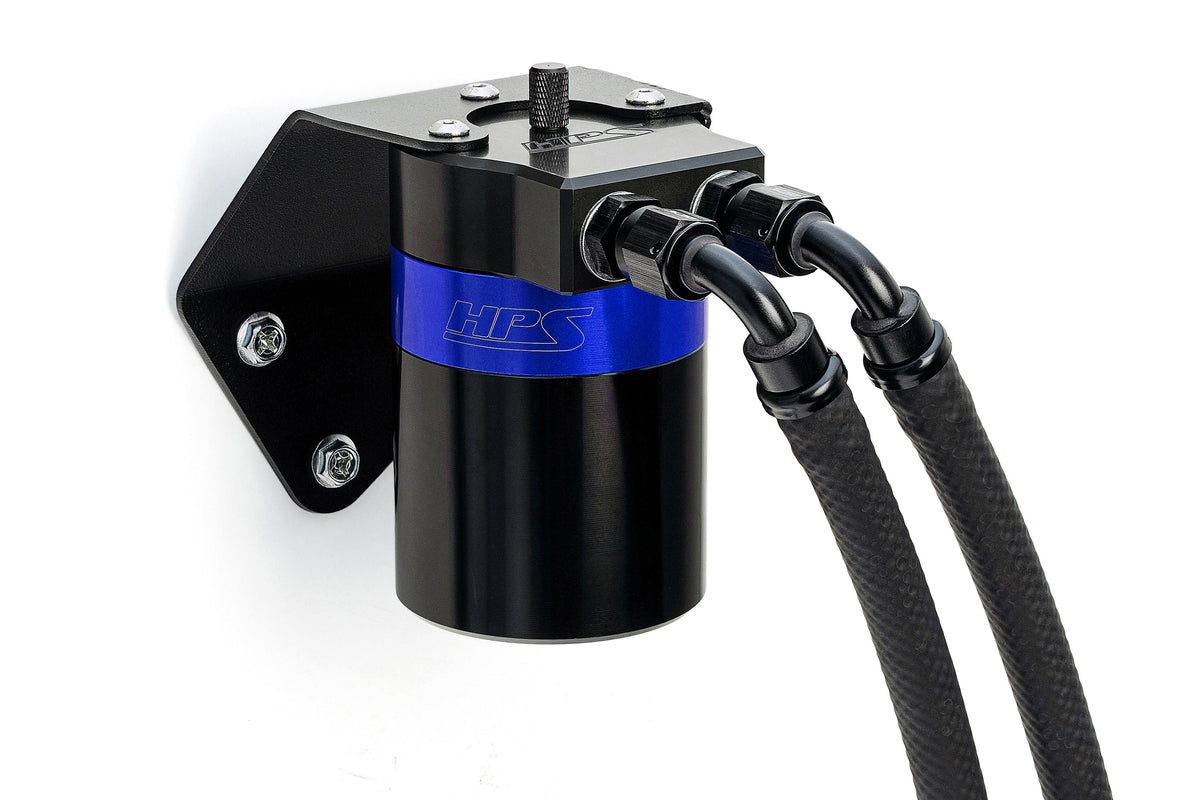 HPS-860-006BL HPS Blue 147ML Oil Catch Can Tank Mount Bracket For 15-19 Subaru Legacy Outback
