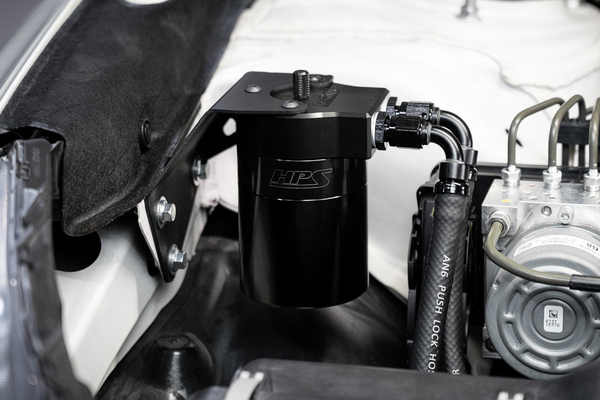 HPS-860-006WB HPS Black 147ML Oil Catch Can Tank Mount Bracket For 15-19 Subaru Legacy Outback