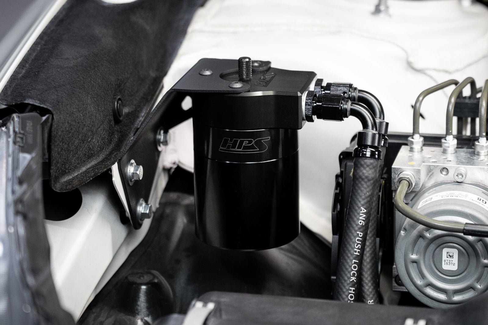 HPS-860-006WB HPS Black 147ML Oil Catch Can Tank Mount Bracket For 15-19 Subaru Legacy Outback