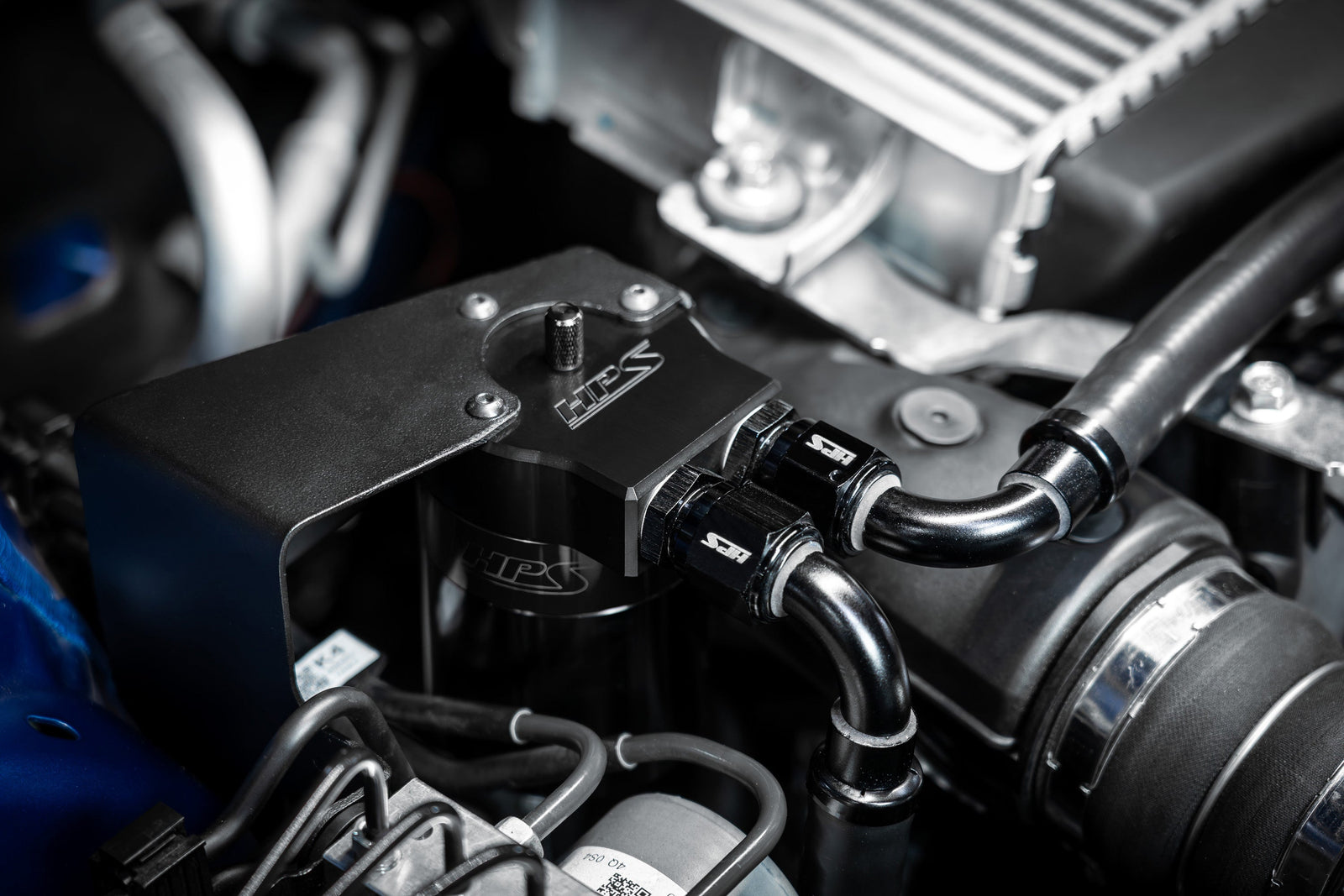 HPS-860-009WB HPS Black 147ML Oil Catch Can Tank Mount Bracket For 22-24 Subaru WRX 2.4L Turbo