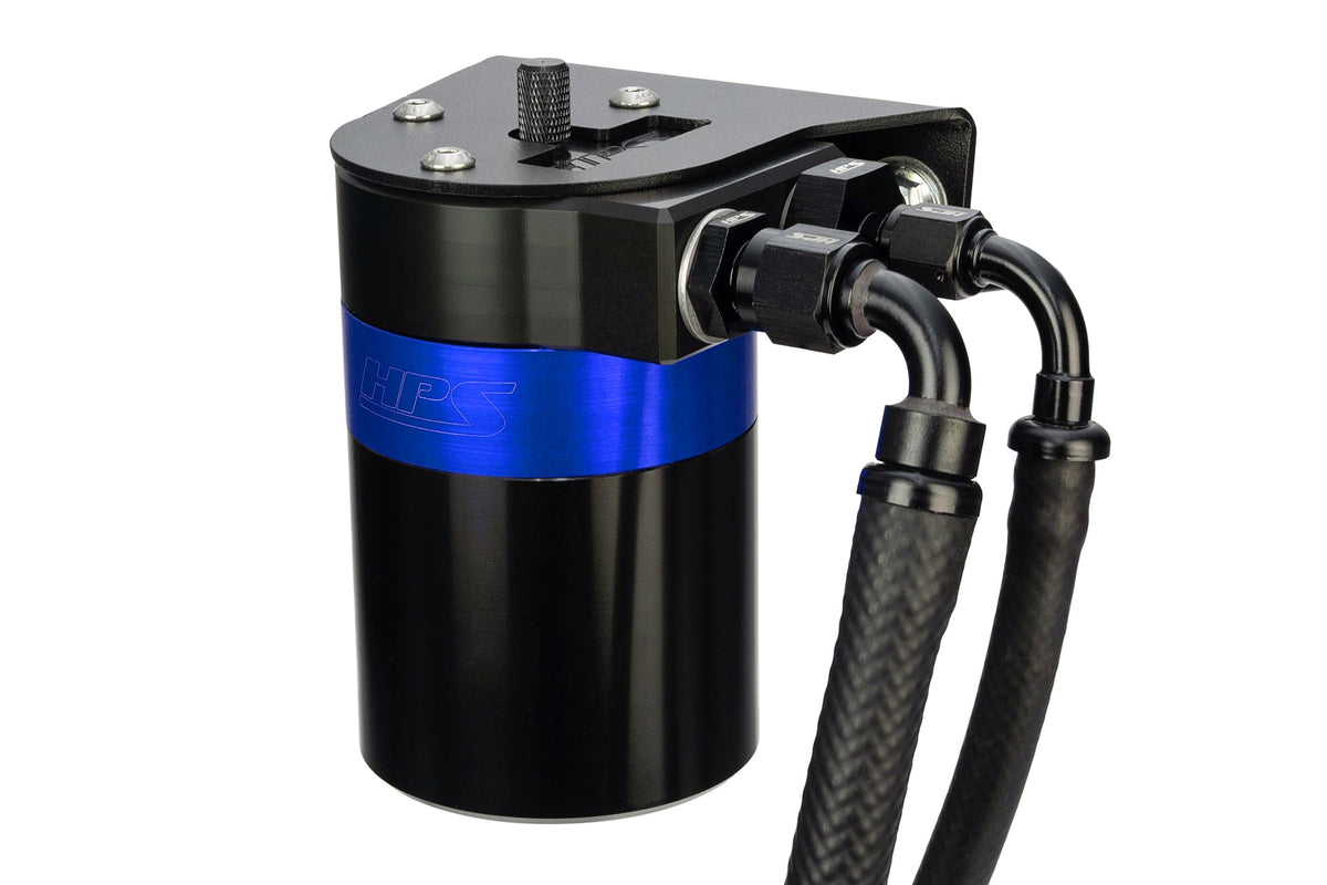 HPS-860-010BL HPS Blue 147ML Oil Catch Can Tank Mount Bracket For 10-24 Toyota 4Runner 4.0 V6