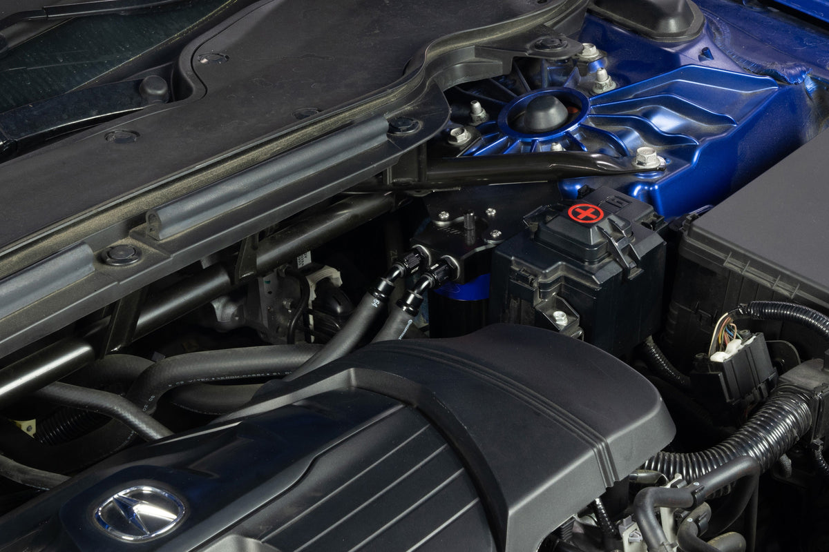 HPS-860-011BL HPS Blue 147ML Oil Catch Can Tank Mount Bracket For 21-25 Acura TLX 2.0L Turbo