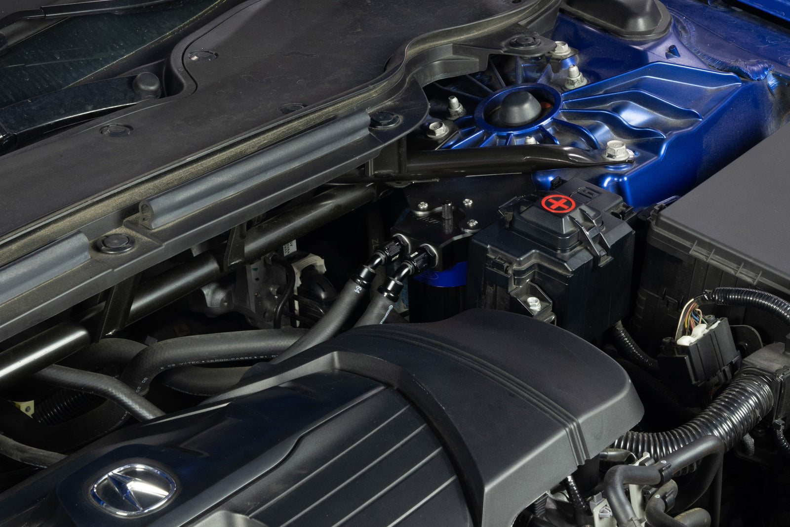 HPS-860-011BL HPS Blue 147ML Oil Catch Can Tank Mount Bracket For 21-25 Acura TLX 2.0L Turbo