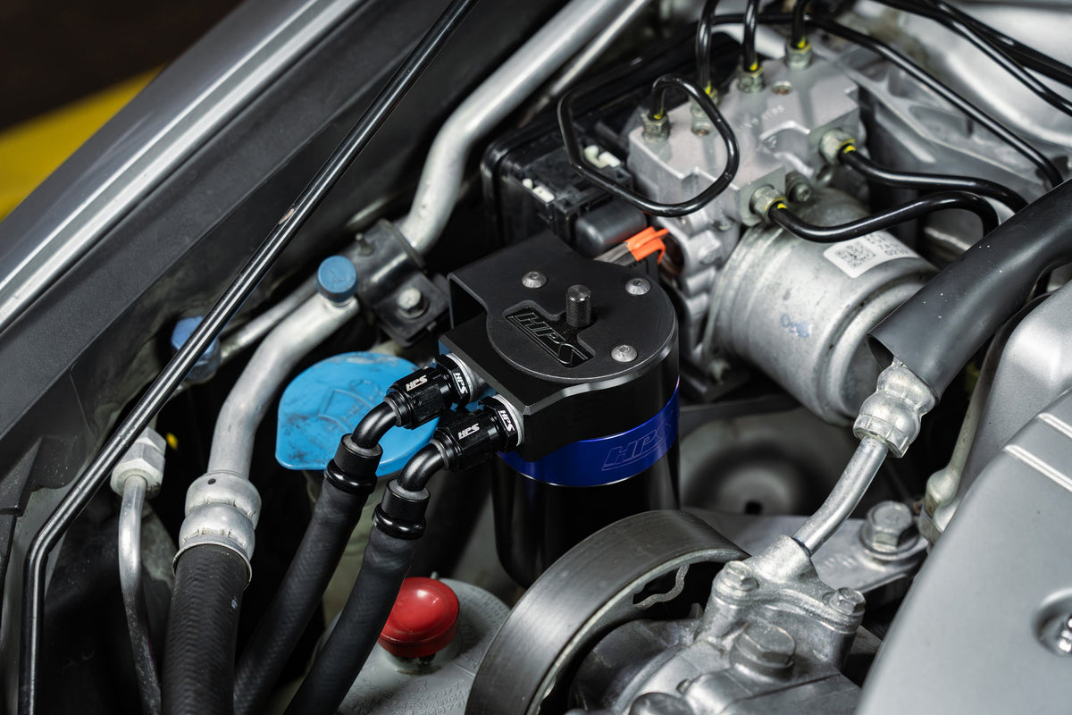 HPS-860-012BL HPS Blue 147ML Oil Catch Can Tank Mount Bracket For 04-08 Acura TSX 2.4L CL9