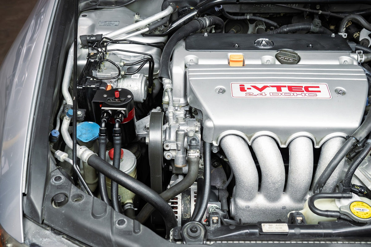 HPS-860-012 HPS 147ML Oil Catch Tank w/Mount Bracket For 04-08 Acura TSX 2.4L (CL9 1st Gen)