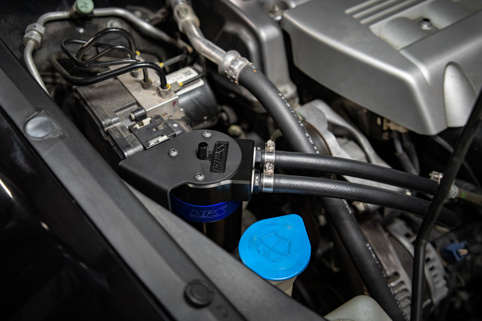 HPS-860-013BL HPS Blue 147ML Oil Catch Can Tank Mount Bracket For 09-14 Acura TSX 2.4L CU2