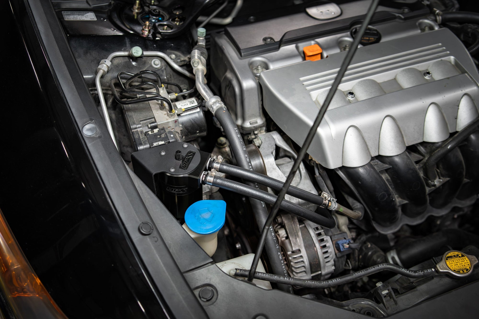 HPS-860-013WB HPS Black 147ML Oil Catch Can Tank Mount Bracket For 09-14 Acura TSX 2.4L CU2