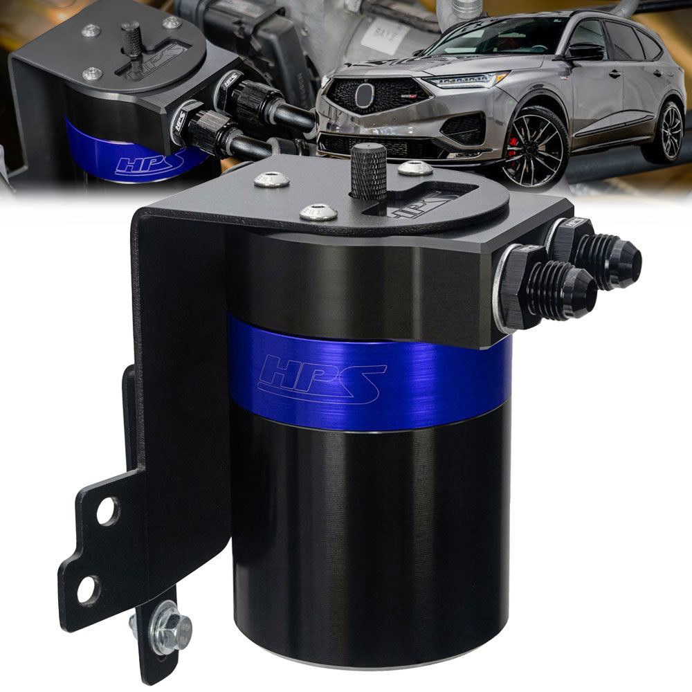 HPS-860-014BL HPS Blue 147ML Oil Catch Can Tank Mount Bracket For 22+ Acura MDX Type-S 3.0