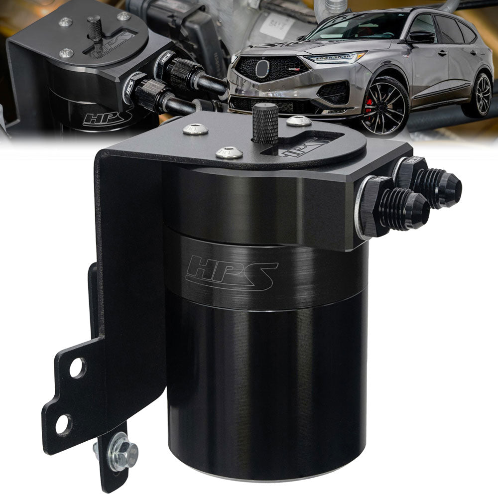 HPS-860-014WB HPS Black 147ML Oil Catch Can Tank Mount Bracket For 22+ Acura MDX Type-S 3.0