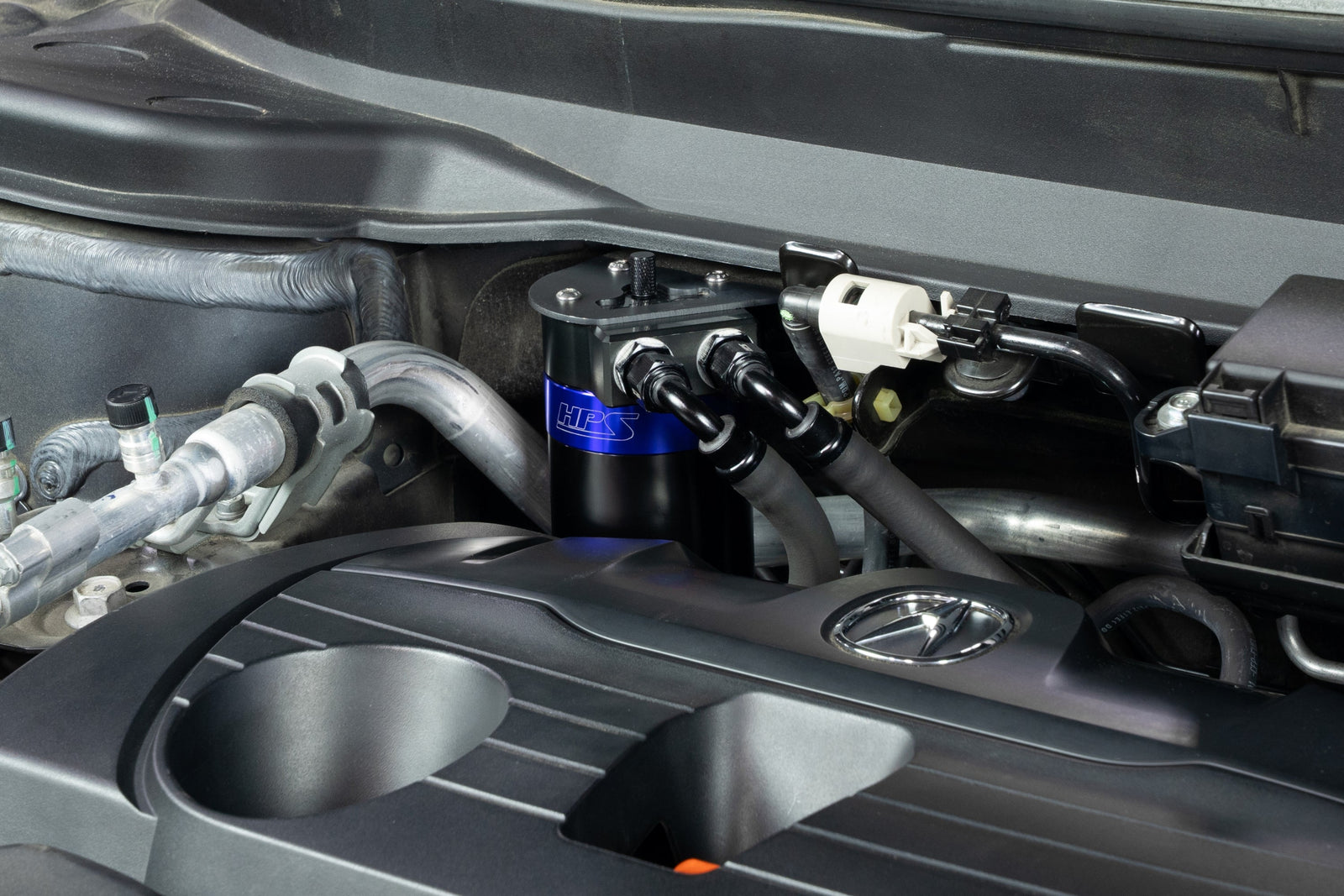 HPS-860-015BL HPS Black / Blue 147ML Oil Catch Tank w/Mount Bracket For 19-25 Acura RDX 2.0T