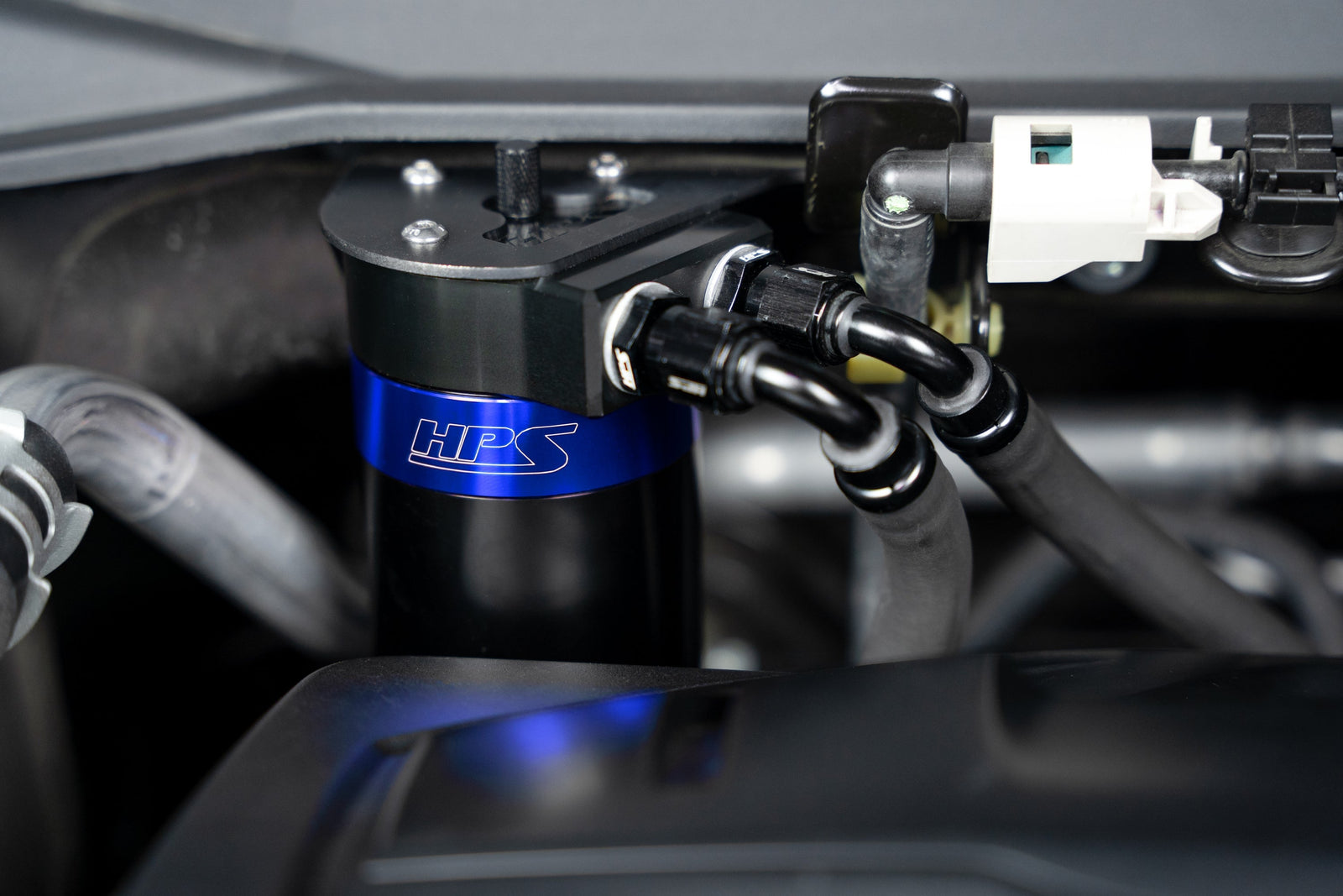 HPS-860-015BL HPS Black / Blue 147ML Oil Catch Tank w/Mount Bracket For 19-25 Acura RDX 2.0T