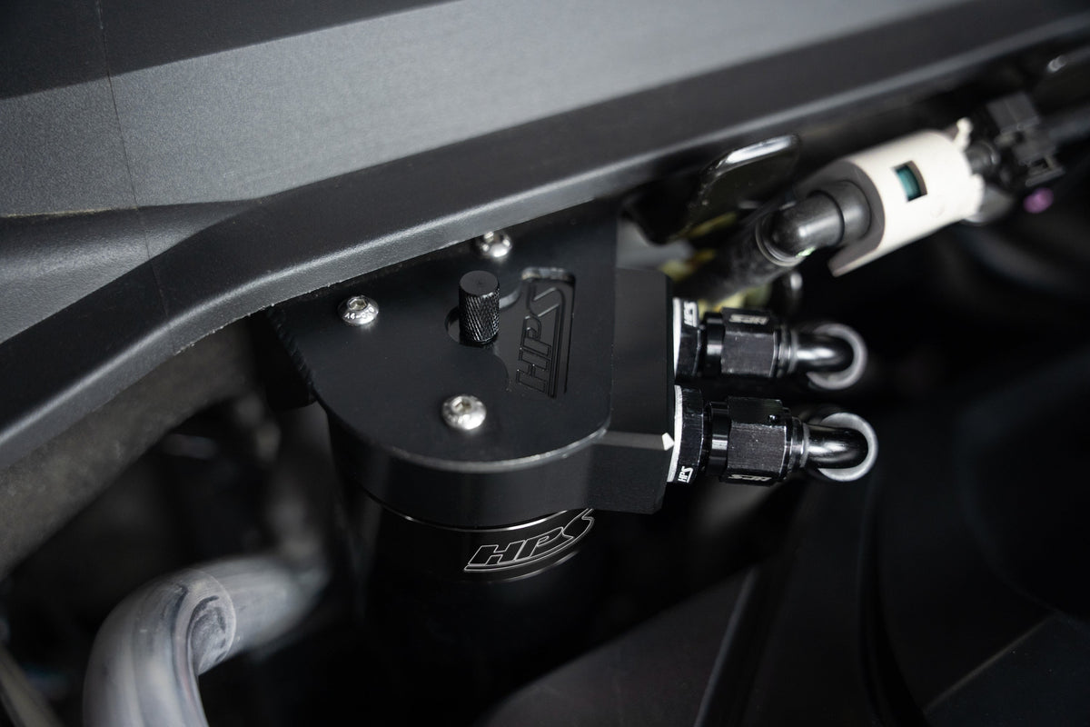 HPS-860-015WB HPS Black 147ML Oil Catch Tank w/Mount Bracket For 19-25 Acura RDX 2.0L Turbo