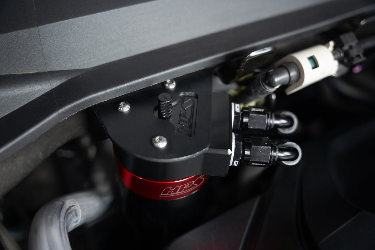 HPS-860-015 HPS Black / Red 147ML Oil Catch Tank w/Mount Bracket For 19-25 Acura RDX 2.0T