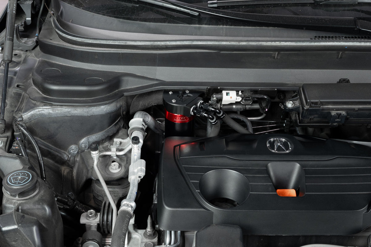 HPS-860-015 HPS Black / Red 147ML Oil Catch Tank w/Mount Bracket For 19-25 Acura RDX 2.0T