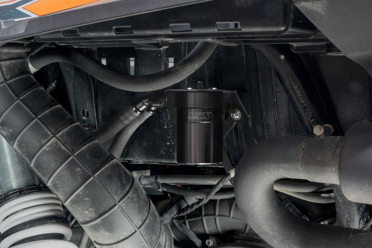 HPS 5FL OZ Oil Catch Can w/Mount Bracket For 21-22 Polaris RZR Turbo S & Turbo S4 / 16-20 RZR XP & XP 4