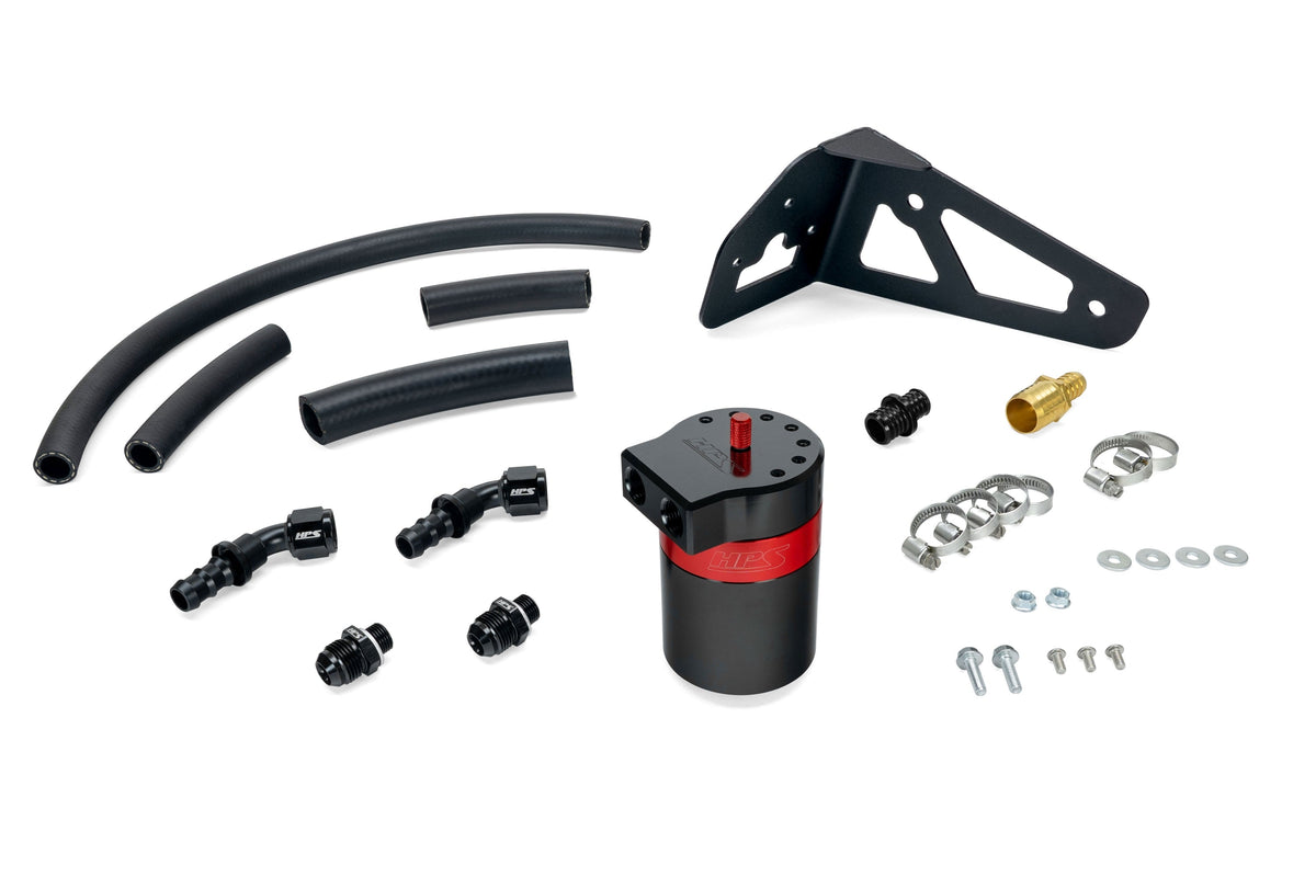 HPS-860-023 HPS Red 147ML Oil Catch Can w/Bracket For 21-22 Polaris RZR Turbo / 16-20 RZR XP