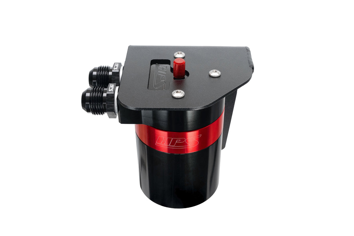 HPS-860-023 HPS Red 147ML Oil Catch Can w/Bracket For 21-22 Polaris RZR Turbo / 16-20 RZR XP