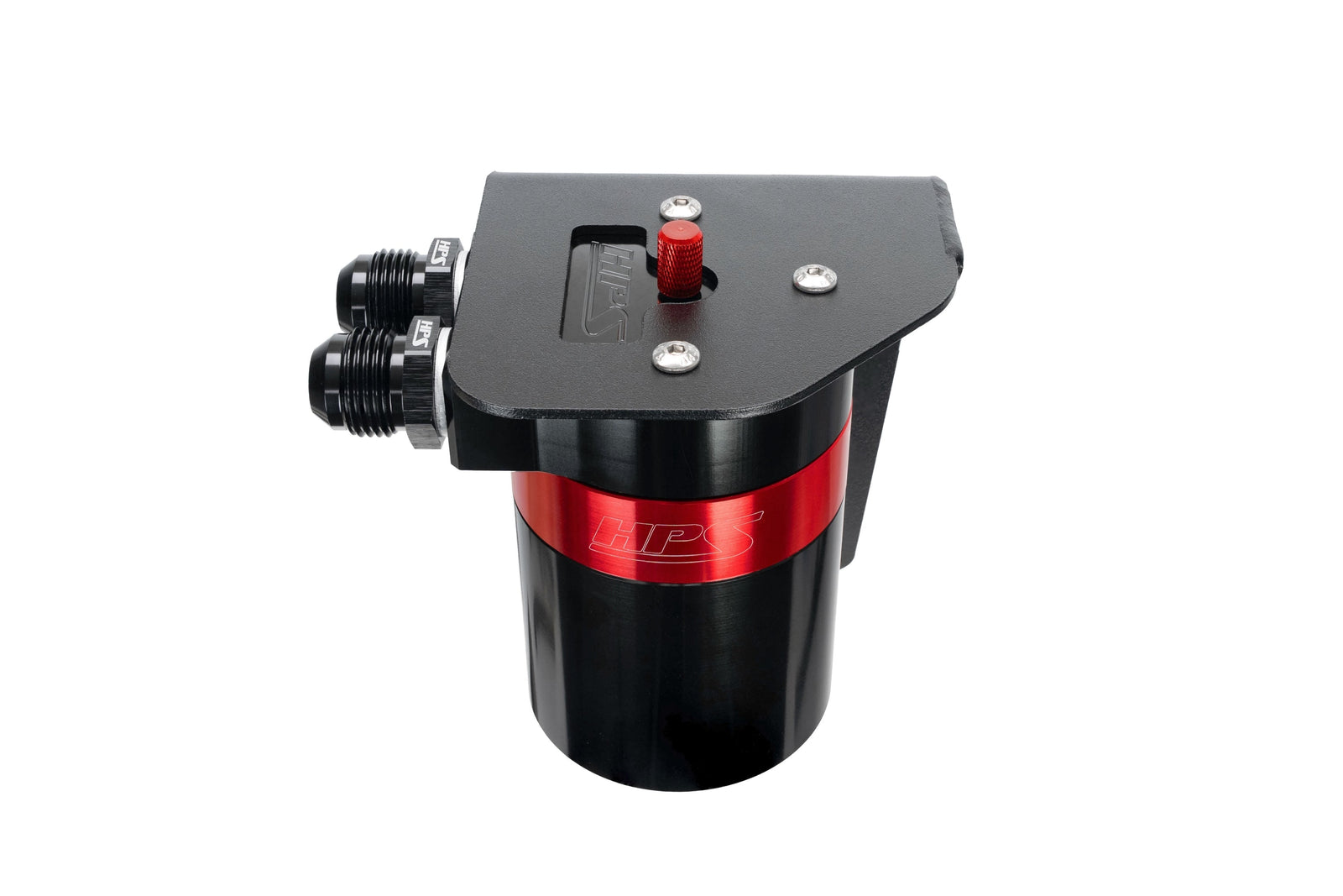 HPS-860-023 HPS Red 147ML Oil Catch Can w/Bracket For 21-22 Polaris RZR Turbo / 16-20 RZR XP