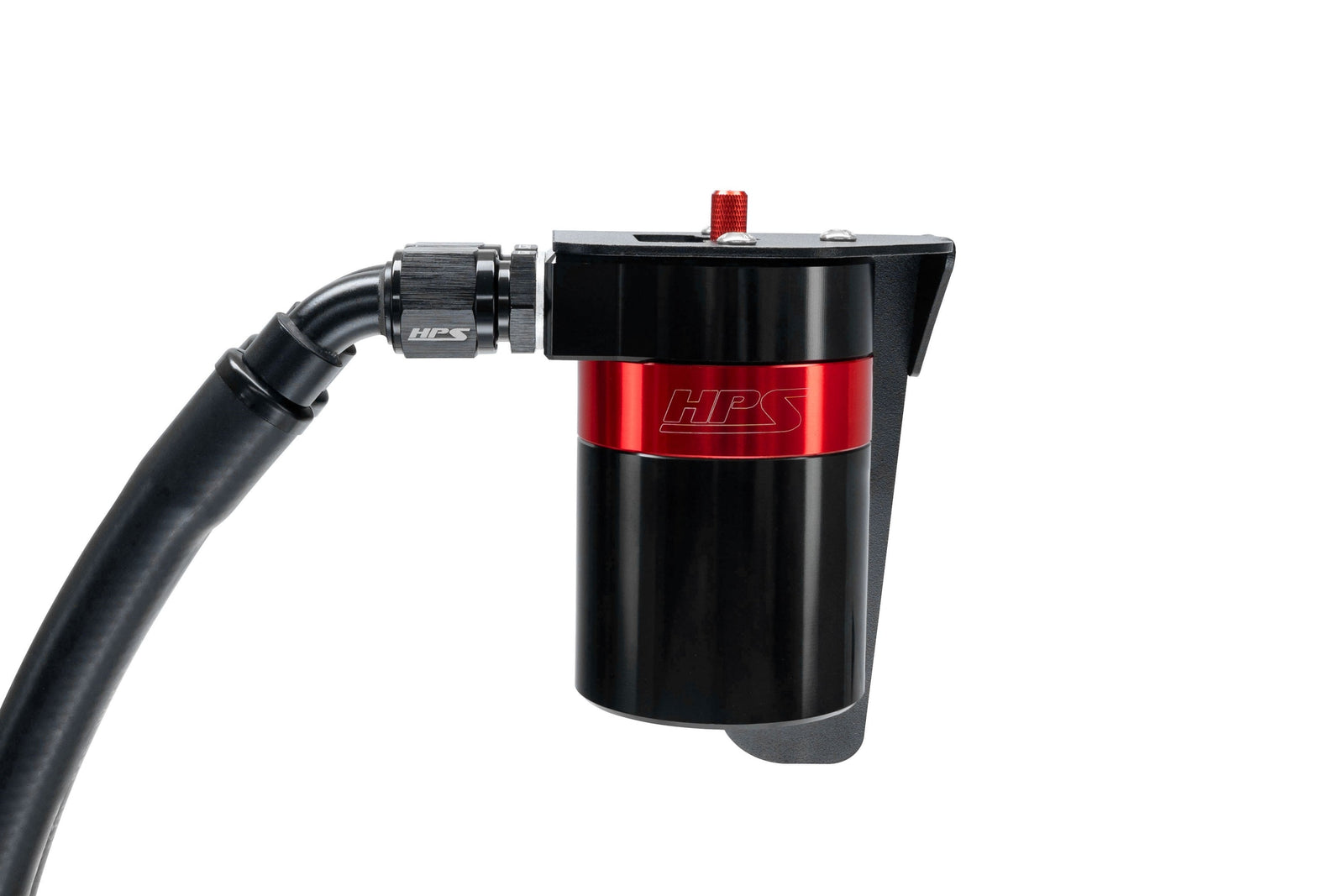HPS-860-023 HPS Red 147ML Oil Catch Can w/Bracket For 21-22 Polaris RZR Turbo / 16-20 RZR XP