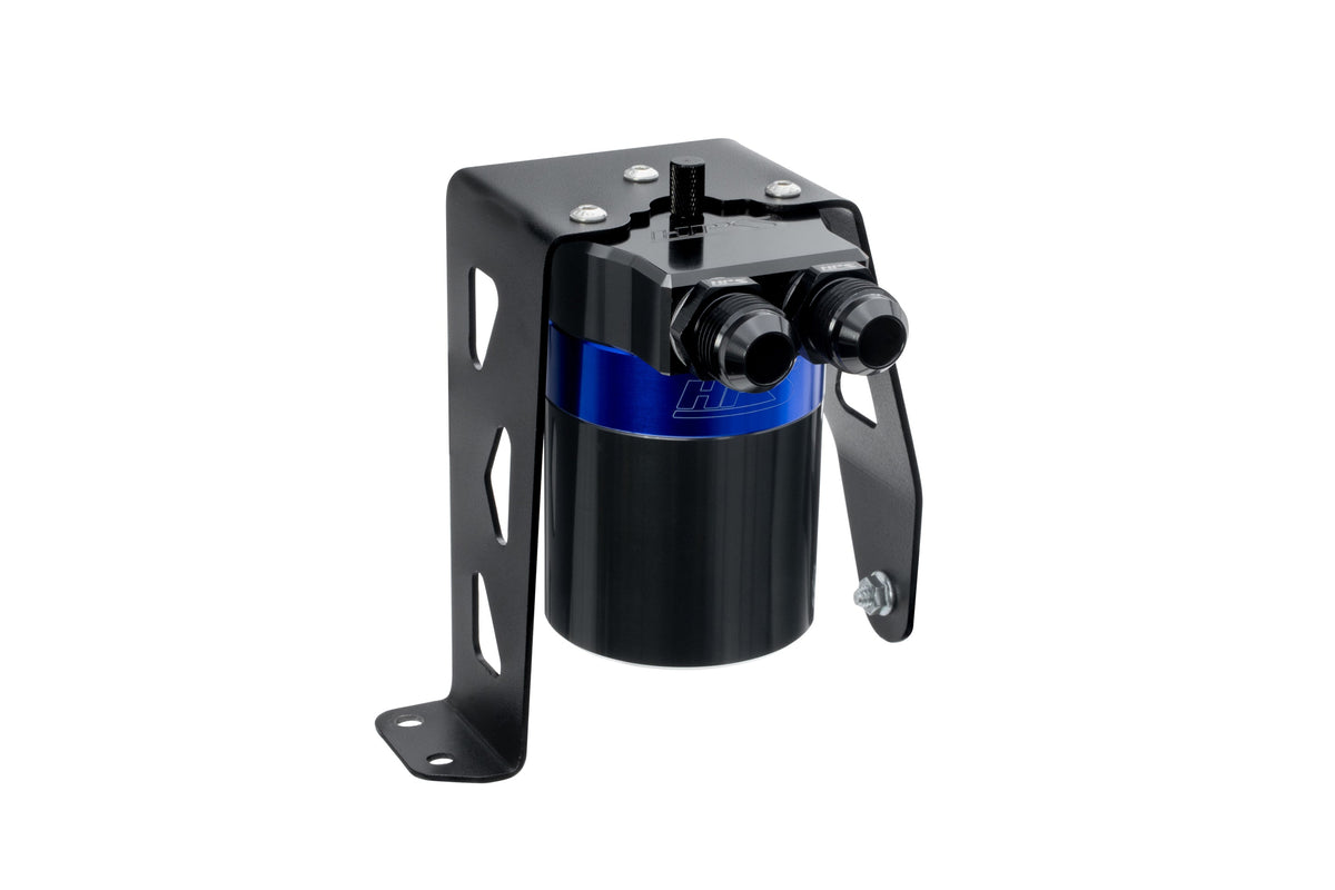 HPS-860-024BL HPS Black/Blue Oil Catch Can+Mount Bracket For 24+ Land Cruiser/Tacoma 2.4 Turbo
