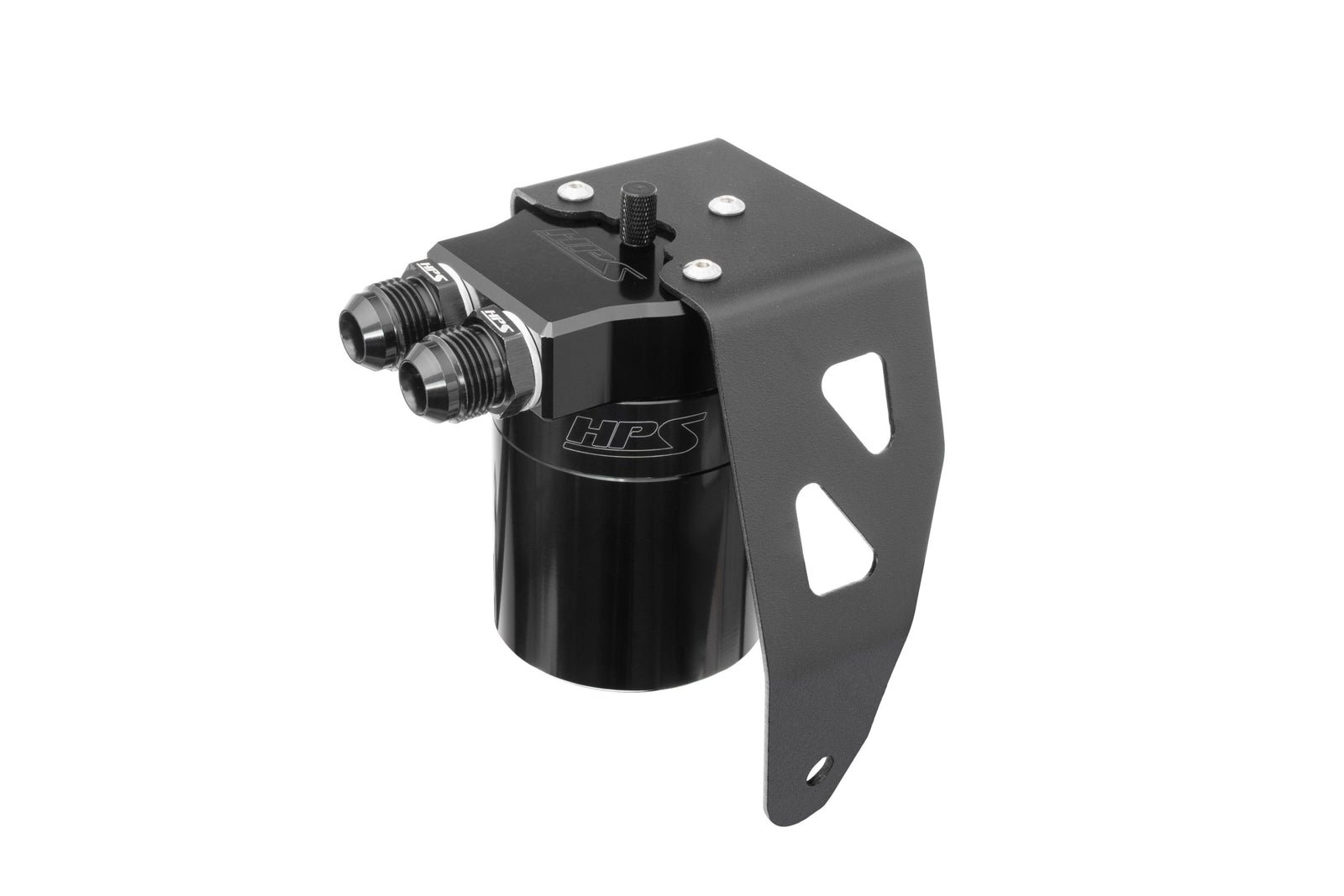 HPS-860-024WB HPS Black Oil Catch Can+Mount Bracket For 24+ Land Cruiser/Tacoma 2.4L Turbo