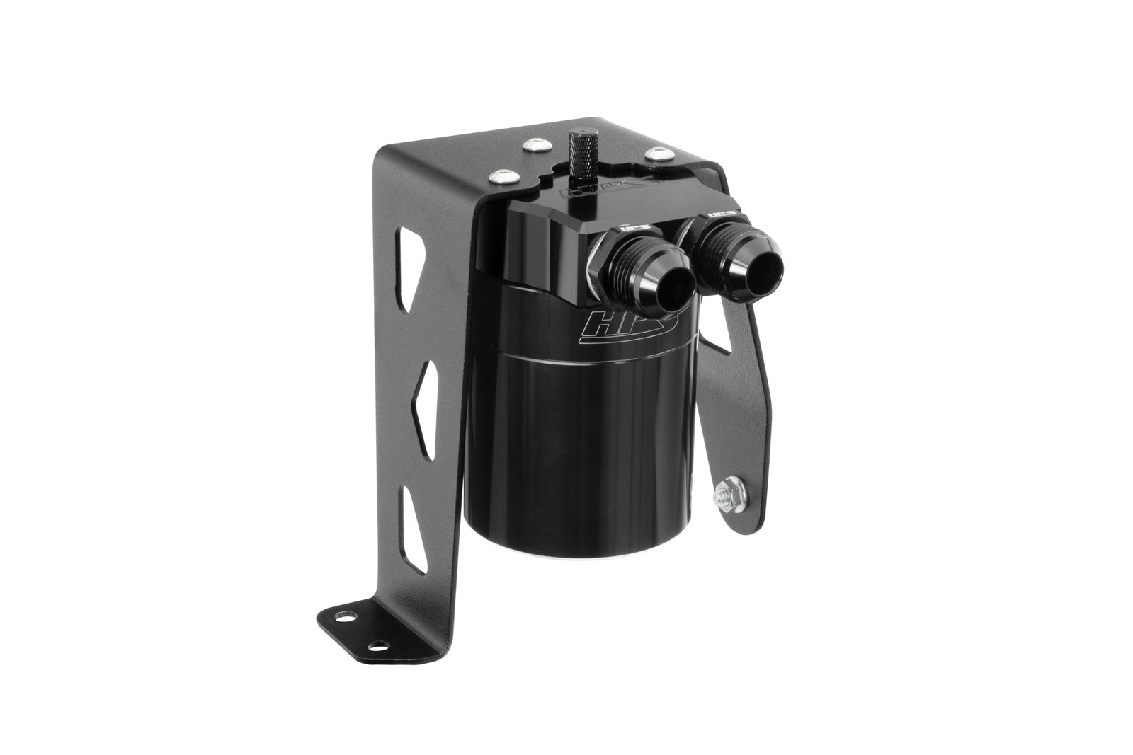 HPS-860-024WB HPS Black Oil Catch Can+Mount Bracket For 24+ Land Cruiser/Tacoma 2.4L Turbo