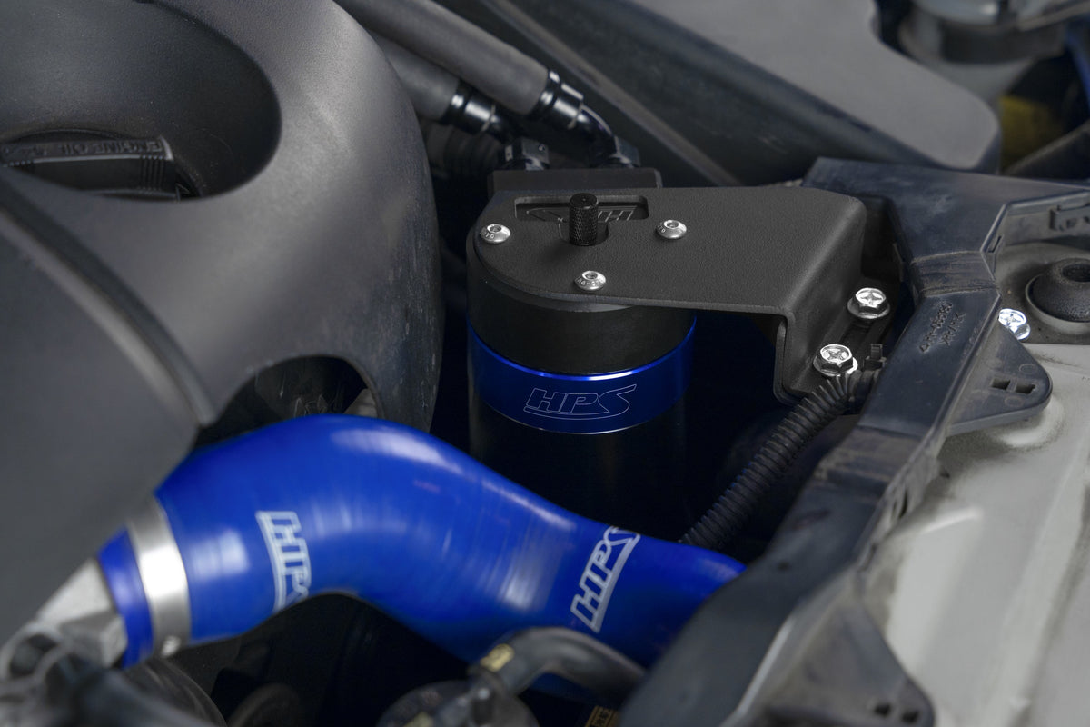 HPS-860-025BL HPS Black/Blue Oil Catch Can+Mount Bracket For 06-15 IS250 IS350 2.5L 3.5L V6
