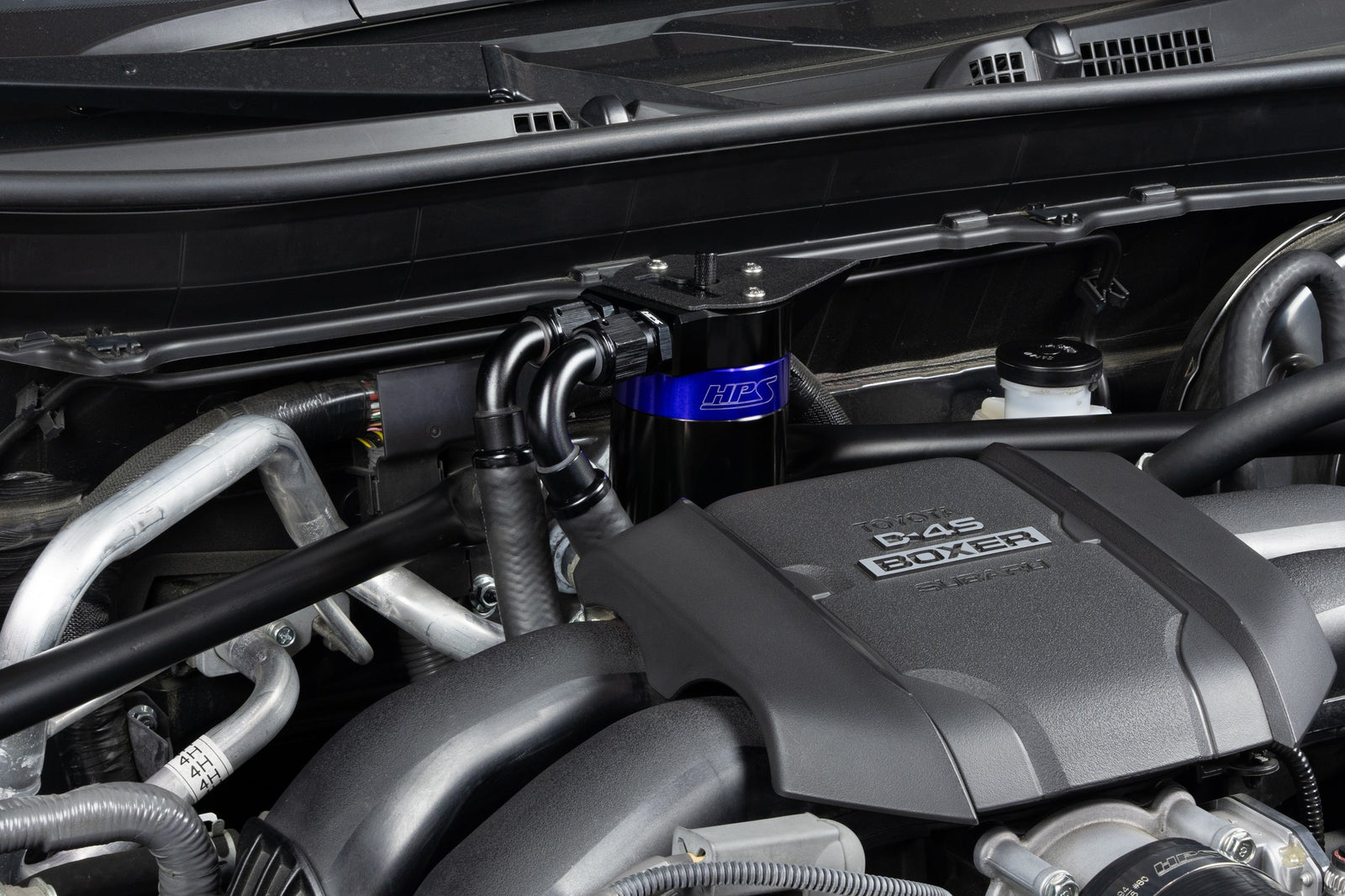 HPS-860-026BL HPS Black/Blue Catch Can+Mount Bracket For GEN2 22+ Subaru BRZ/Toyota GR86 FA24D