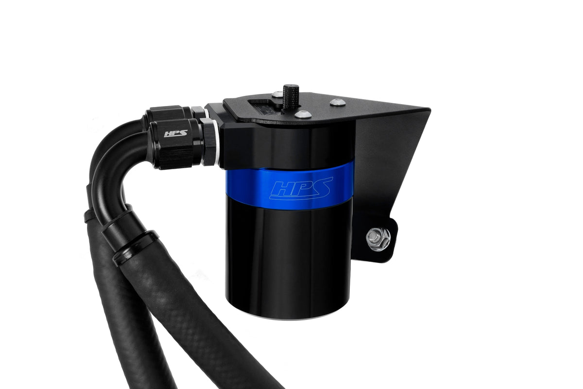 HPS-860-026BL HPS Black/Blue Catch Can+Mount Bracket For GEN2 22+ Subaru BRZ/Toyota GR86 FA24D