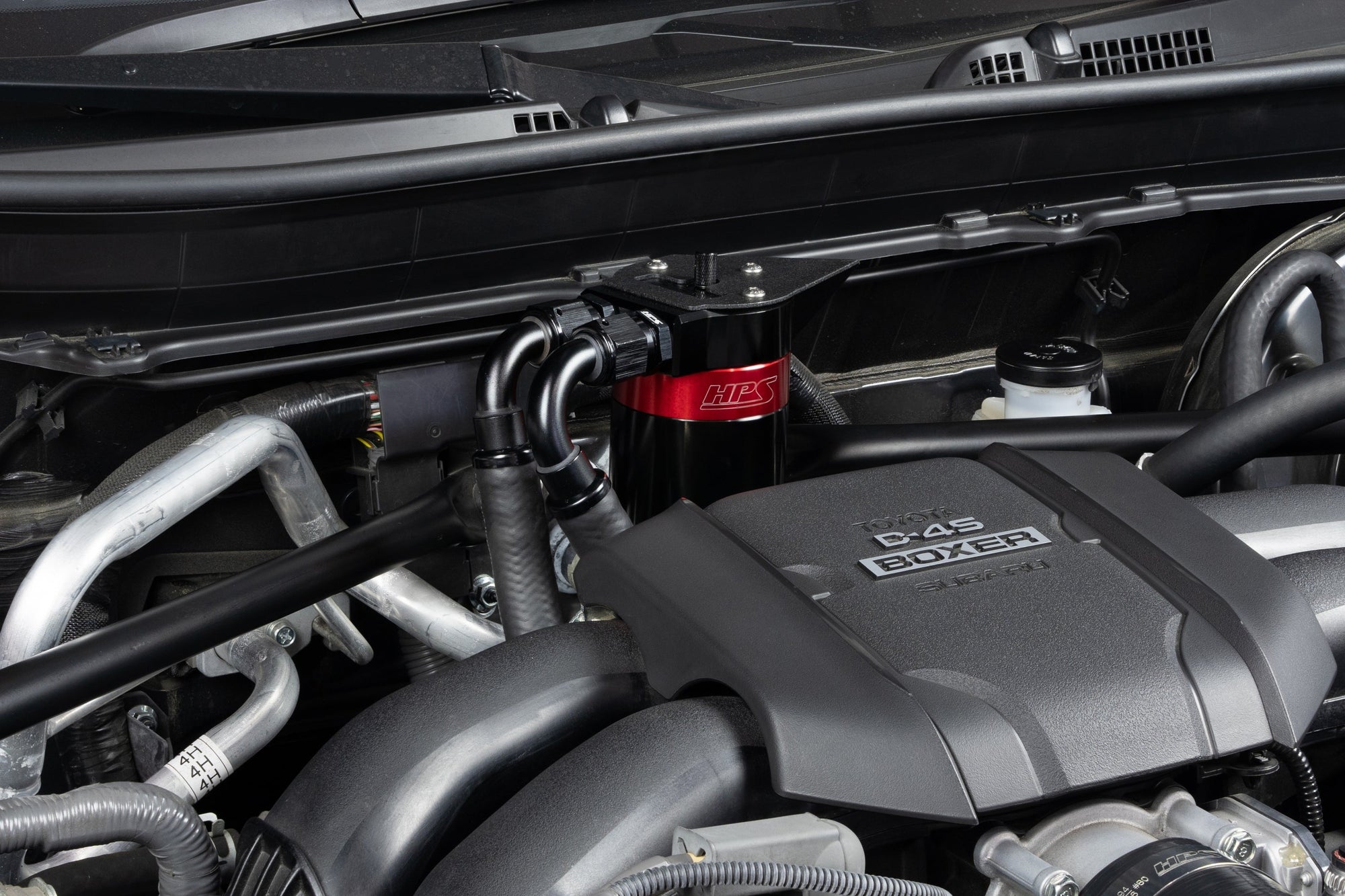 HPS-860-026 HPS Black/Red Catch Can+Mount Bracket For GEN2 22+ Subaru BRZ/Toyota GR86 FA24D