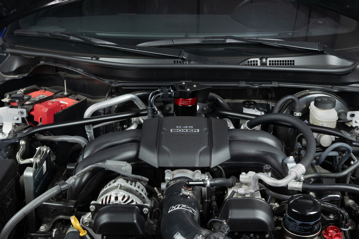 HPS-860-026 HPS Black/Red Catch Can+Mount Bracket For GEN2 22+ Subaru BRZ/Toyota GR86 FA24D