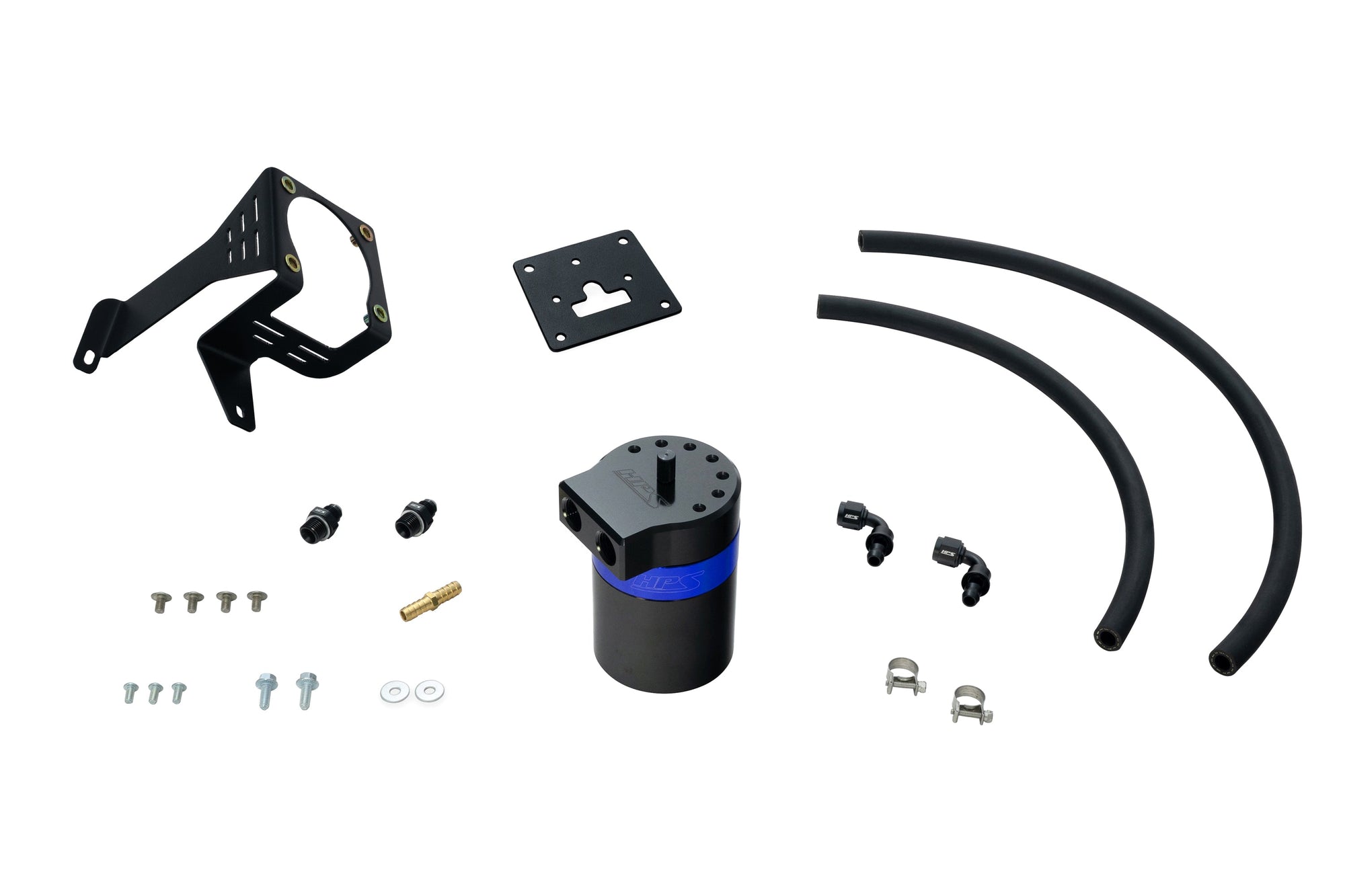 HPS-860-027BL HPS Black/Blue 147ML Oil Catch Can w/Mount Bracket For 12-15 Civic Si 2.4L K24Z7